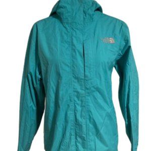 The North Face Teal Green HyVent Windbreaker Hooded Rain Jacket/Coat Size M